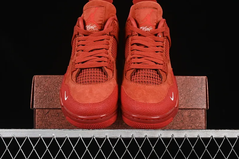 All categories Air Jordan Jordan series basketball shoes Air Jordan 4 OG version Nigel Sylvester x Air Jordan 4 OG "Brick By Brick" AJ4 Joe 4 Orange Brown Suede HF4340-800